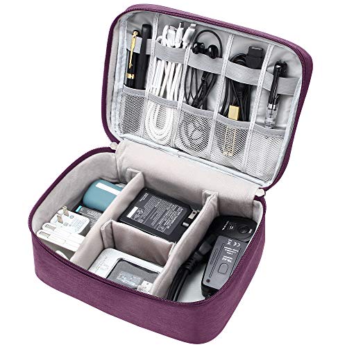 Electronics Organizer Travel Universal Cable Organizer Bag Waterproof Electronics Accessories Storage Cases for Cable, Charger, Phone, USB, SD Card, Hard Drives, Power Bank, Cords