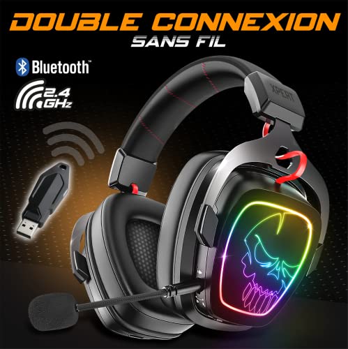 Spirit Of Gamer Draadloze Bluetooth-gaming-headset RGB | compatibel met PS5, PS4, Switch, PC & Mac | gamer-headset met microfoon ruisonderdrukking | 2,4 GHz draadloze technologie | meeslepend audio geluid 7.1 - Afbeelding 3
