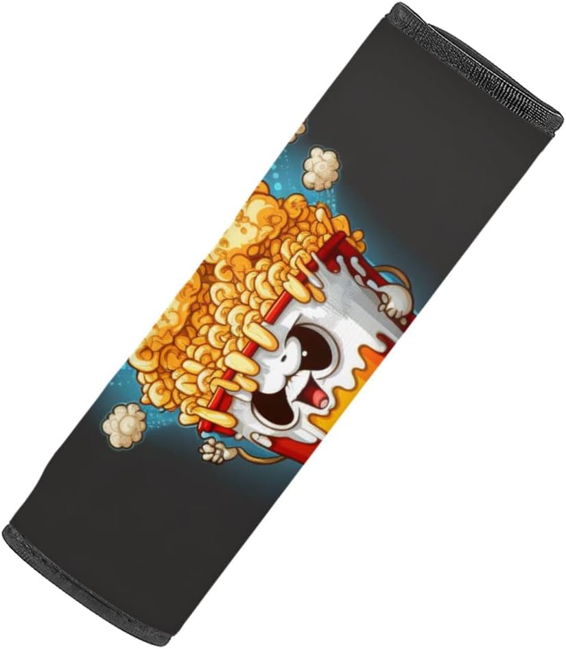 Popcorn Design Car Seat Belt Pads - Dessert Seat Belt Covers - Cool Design Seat Belt Covers