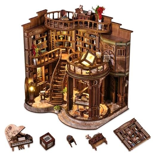 DIY Miniature Dollhouse Book Nook Kit