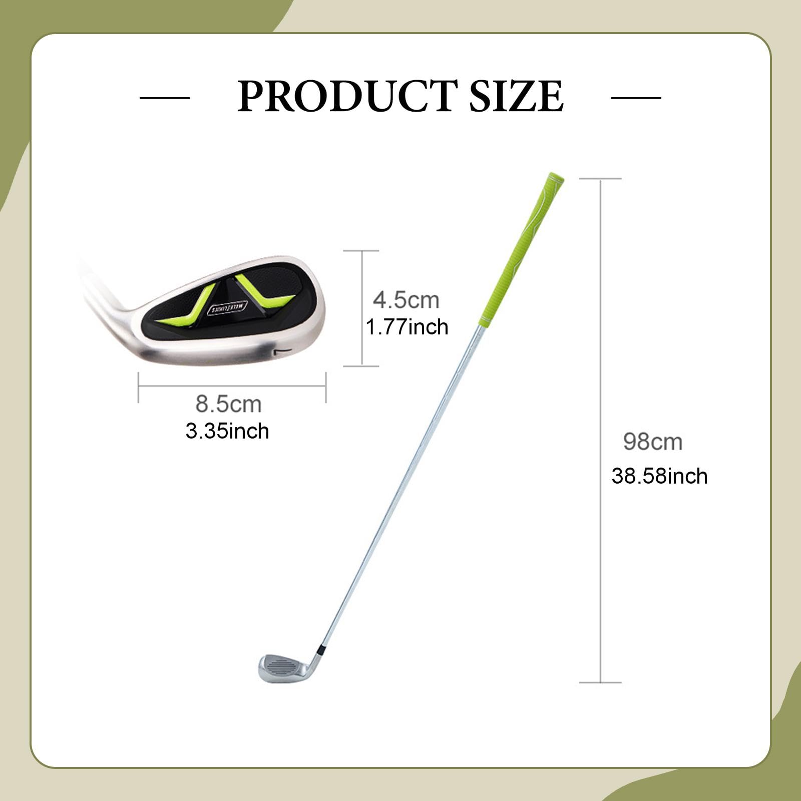 Palo de Golf de 98 Cm con Empuñadura Antideslizante, Varilla de Entrenamiento de Competición de Acero Inoxidable para Oficina Y Deportes, Par