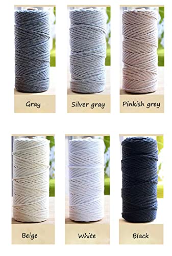 Natural Macrame Cord,3Mm X109 Yards Cotton Macrame Cords Colored Cotton Macrame Rope Craft Cord For Diy Crafts Knitting Plant Hangers Christmas Wedding Décor(Beige/Natural Color, 3Mm*109Yards) #TOP2