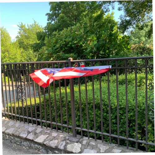 Drapeaux d'éventail américains de haute solidité des couleurs en polyester durable - 6
