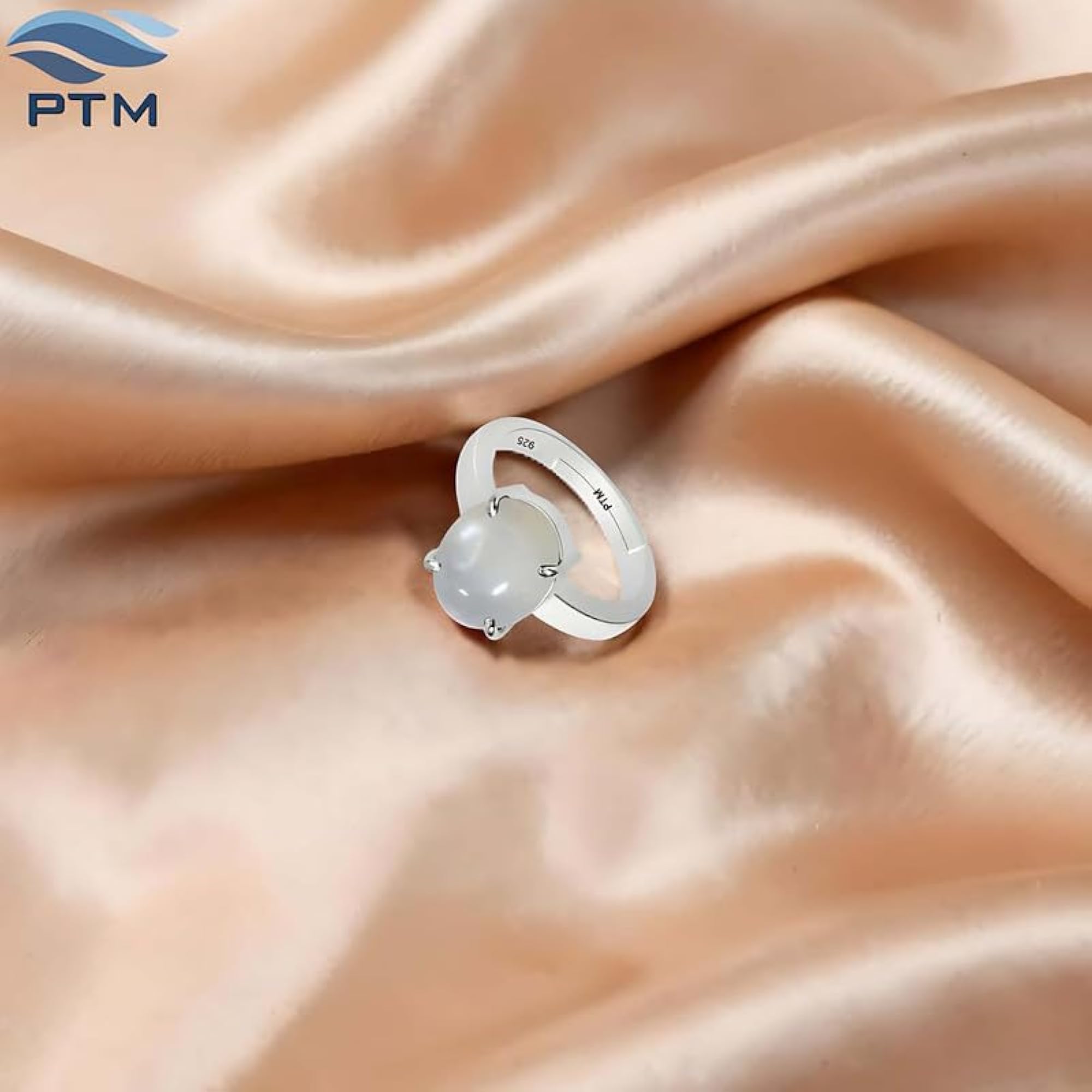 Women's Moonstone Adjustable Ring, 10.25 Ratti Certified Natural Gemstone