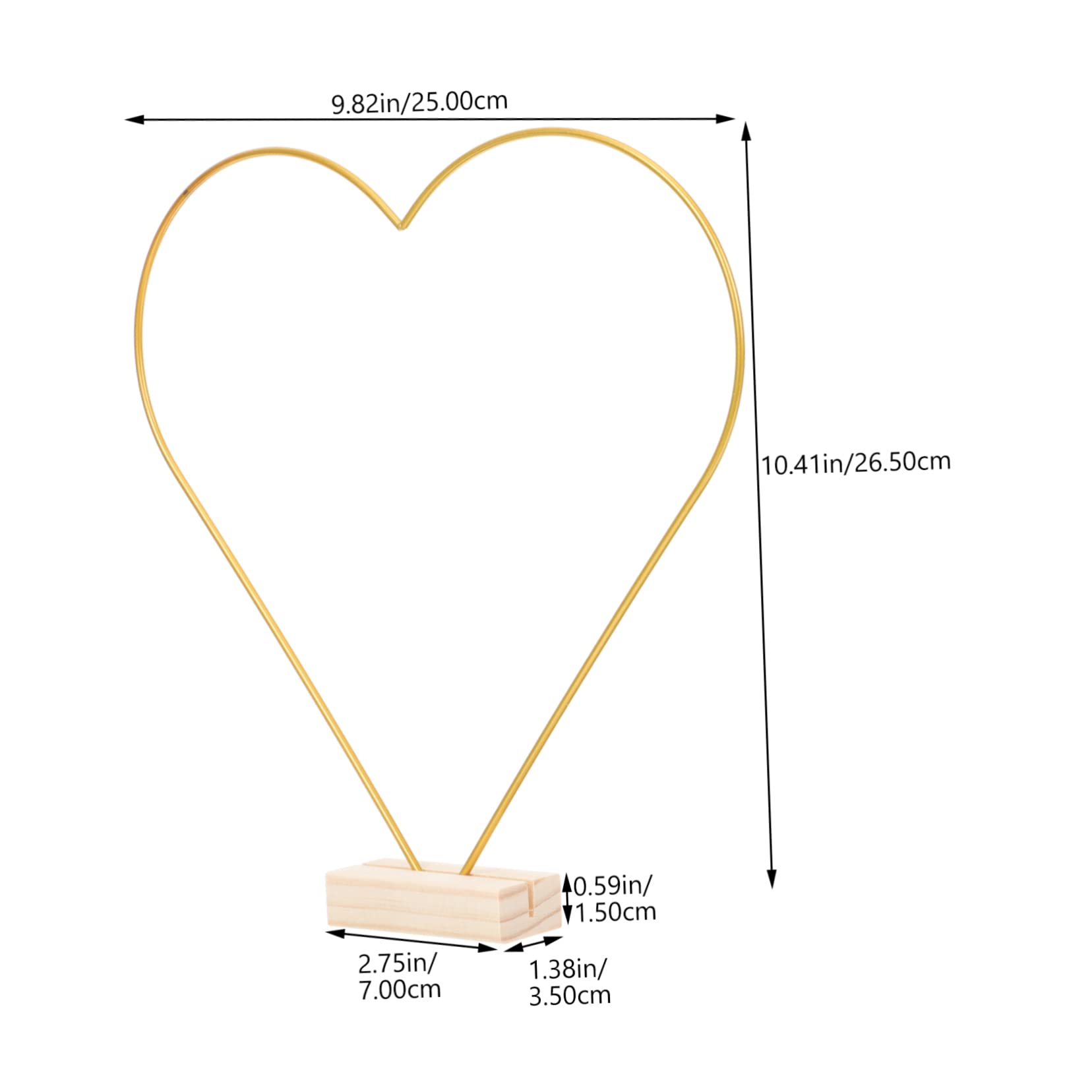 Cabilock 2Sets Heart Shaped Craft Hoop Rings with Base for DIY Dream Catcher Making for Floral Wreaths Wedding Decor Home Crafts