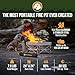 Fireside Outdoor Portable Fire Pit for Camping, Portable Fire Pit Grill for Backyard, Outdoor Firepit with Heat Protect, Camping Firepits, Standing Bonfire Outside for Backyard, 8 lb Weights - 24 inch
