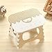 Kompaktowy składany stołek, plastikowy składany stołek ze schodkiem, 10,11 * 7,67 * 7,67 cala, kuchnia Ogród Łazienka stołek schodowy dla dzieci Przenośne(Beżowy)