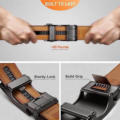 Image of Men's Belt,Bulliant Branded Ratchet Belt Of Genuine Leather For Men Dress,Size Customized