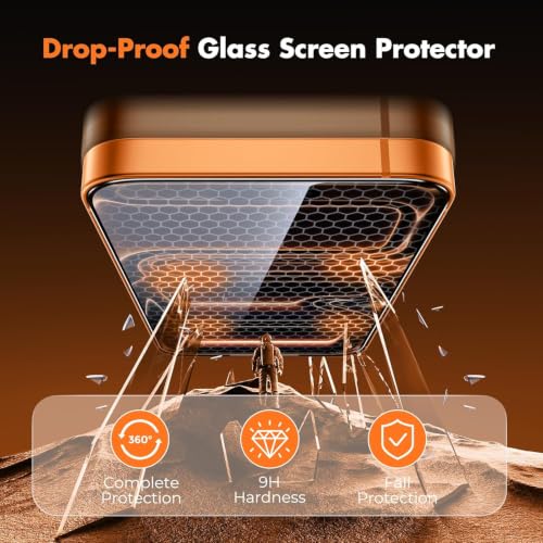 Image of vizer Military-Grade Tempered Glass Screen Protector for iPhone 17 Pro Max (6.9 Inch) | 9H Hardness Gorilla Protection, HD Crystal Clear, Anti-Fingerprint, Bubble-Free Easy Installation