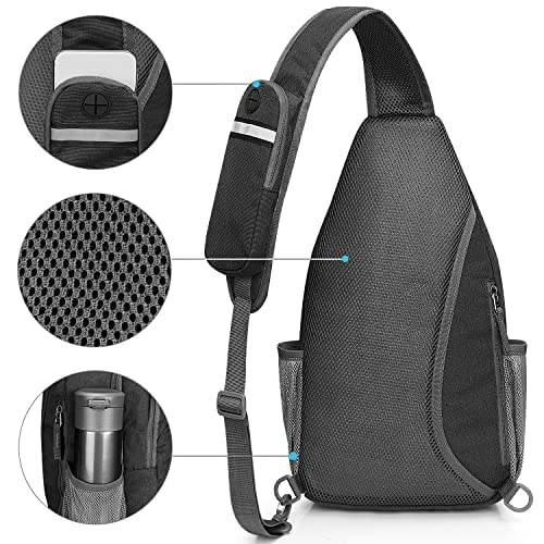 G4Free-Sling-Bag-RFID-Blocking-Sling-Backpack-Crossbody-Chest-Bag-Daypack-for-Hiking-TravelBlack