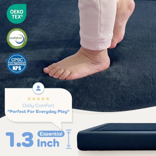 Image of 1.3 inch Thick Baby Play Mat for Floor,28x72 Bedside Rugs, Non-Slip