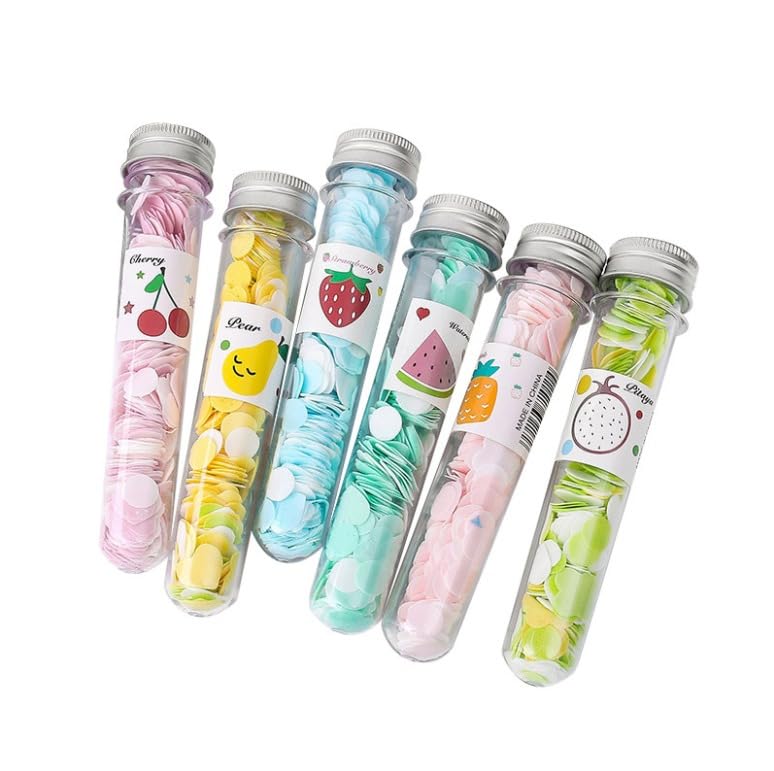 Kabello 6 Pcs Flower Design Tube Shape Bottle Paper Soap for Travel School Office Use-picture-11