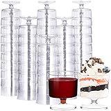 HyHousing 2 Oz Clear Plastic Wine Glasses 80 Pack Dessert Cups, Hard Disposable Shot Glasses Plastic Drink Glasses Ideal for Home Daily Life Party Wedding Drinking Dessert Ice Cream (G4-80)