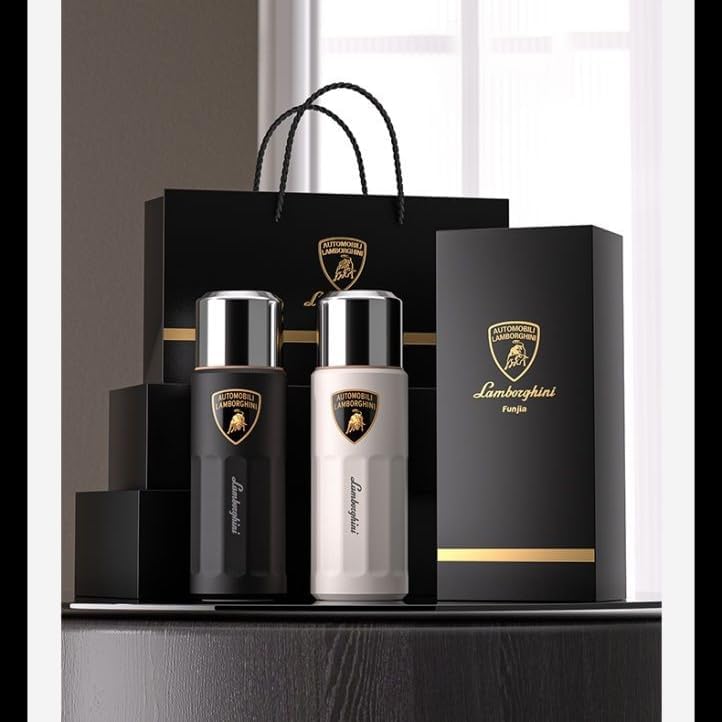 1個車用ウォーターカップ適合ランボルギーニ アヴェンタドール グラファイト,ストロー付きお手入れが簡単で使いやすい、滑り止め・漏れ防