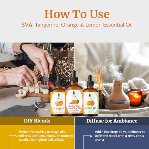 Aceite Esencial Combo SVA de Mandarina, Naranja y Limón 4oz miniatura 6