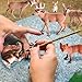 Skylety 6 Pcs Woodland Animals Figures Forest Deer Rabbit Squirrel Figurines Miniature Reindeer Family Woodland Animal Toys Cake Toppers for Wedding Birthday Party Decoration Favors