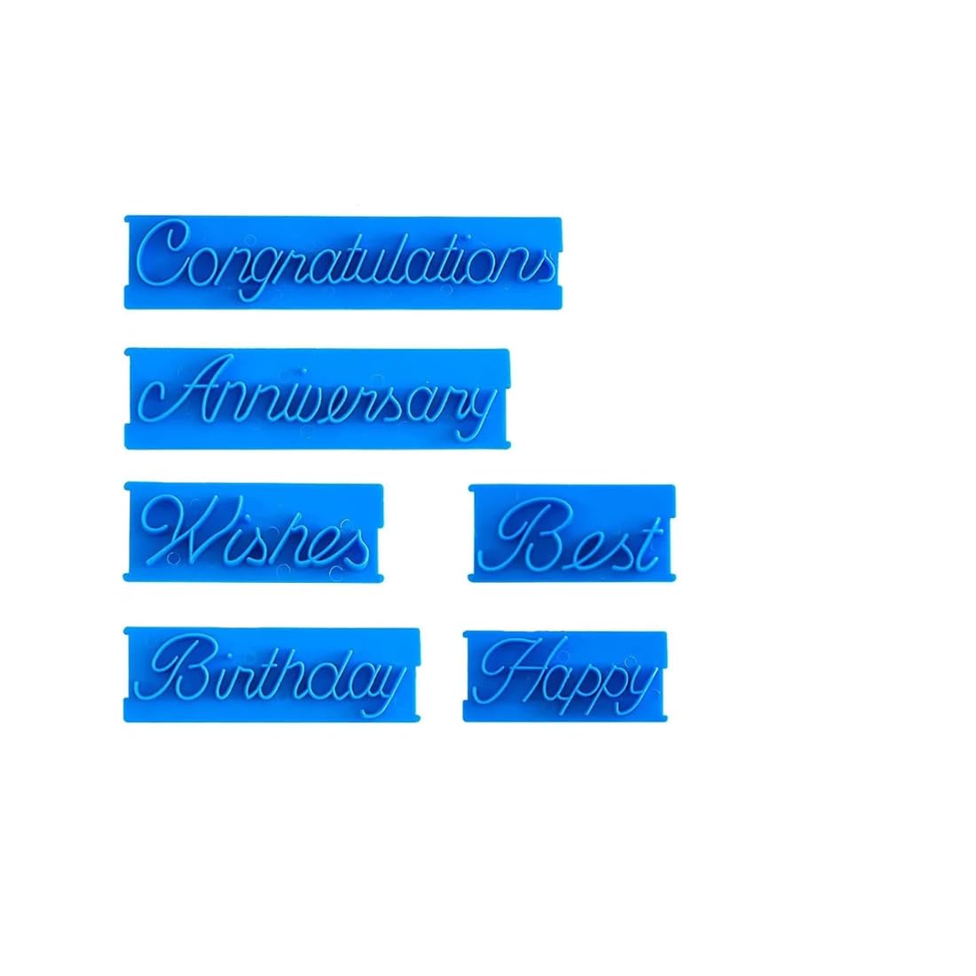 MasQQ (6PCS) Cookie Fondant Stamper Biscuit Impression Cutter Cupcake Decorating Sugarcraft Cake Decoration Topper Happy Birthday Anniversary Best Wishes Letters Mold Fondant Letter Cutters-image-22