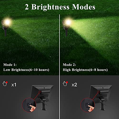Falove Solar Landscape Lights, 5W Solar Spot Lights Outdoor All Aluminum Material Ip67 Waterproof 16.4Ft Cable Auto On/Off For Garden Yard Pathway Tree Flag 4 Pack Low Voltage Landscape Lights #TOP2