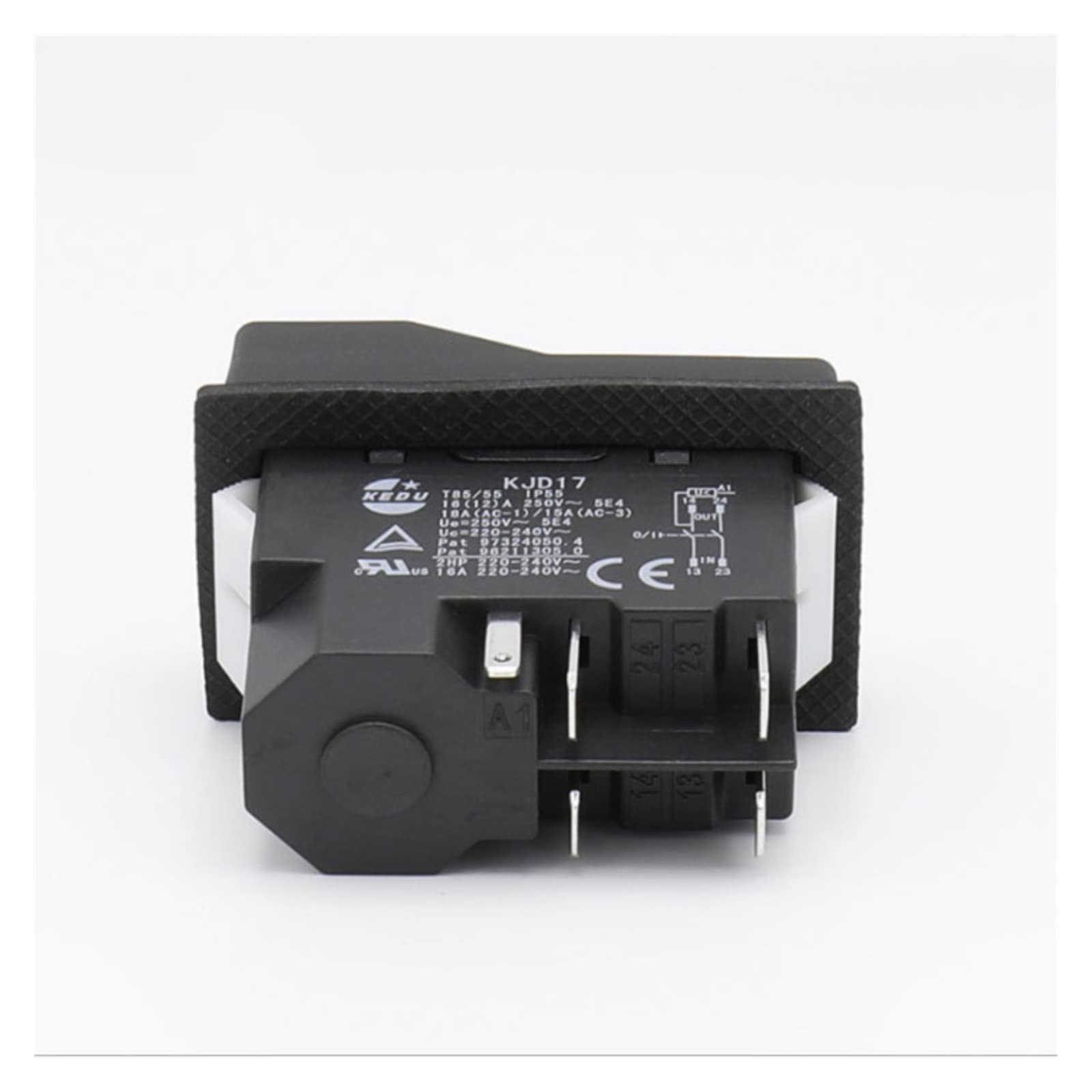 Botón de Interruptor de Encendido KJD17 5 Pines Interruptores de botón de Arranque electromagnético 16A AC250V IP55 Máquina Impermeable Equipo de Herramientas de jardín Interruptor de Seguridad
