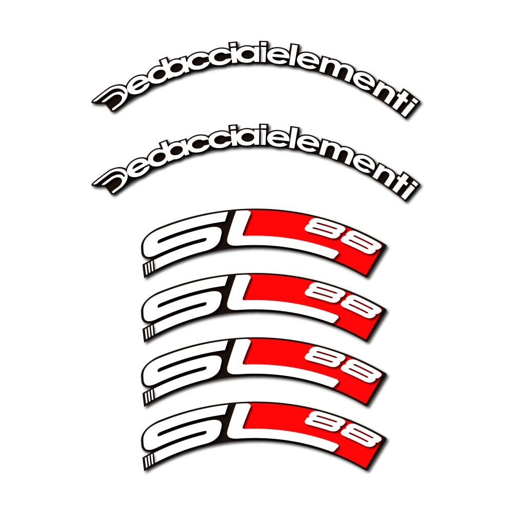 Pegatinas de llanta para bicicleta de carretera Dedacciai Elementi SL 88mm