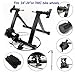 M2S Indoor Bike Trainer Stand, Black, Foldable, Magnetic 8 Level Resistance With Wire Control, For 24-28" & 700C Wheels, Max Load 120 kg