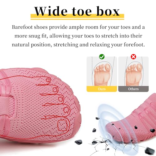 Image of Mens Womens Barefoot Shoes Slip On Water Shoes with Wide Toe Box Zero Drop Design Minimalist Footwear ldeal for Walking Hiking and Grounding Activities