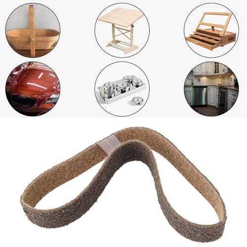 The Lord of the Tools 40 X 760 Mm Nylon-Schleifband Körnung 150 Vlies-Schleifband Zum Schleifen von Metall (braun)