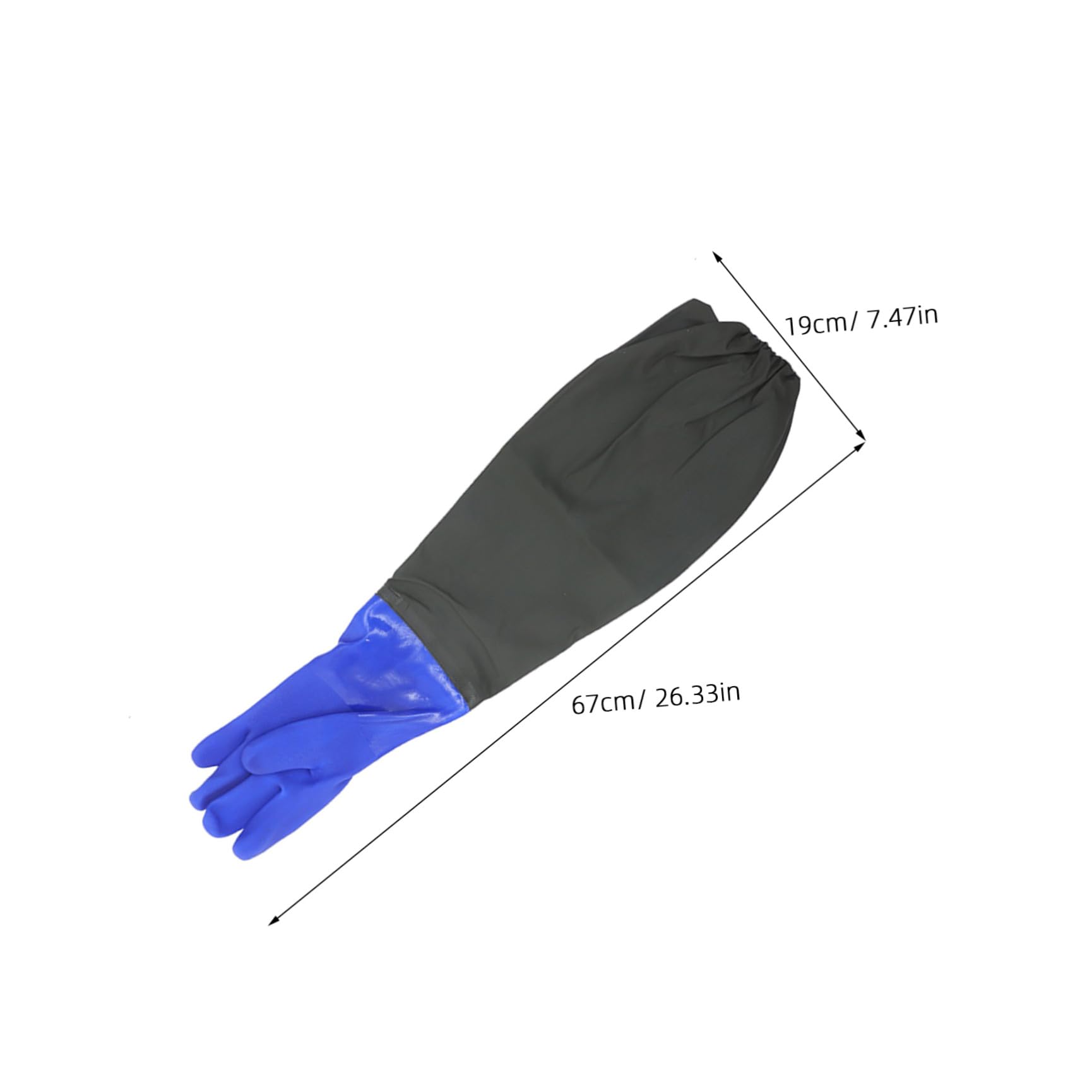 FOMIYES 2 Paia Guanti Impermeabili in Gomma Lunghi Fodera Confortevole, Design a Gomito per Pulizia Cucina e Lavaggio Piatti, Antiscivolo e Riutilizzabili