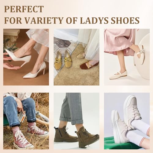 6 Pairs Thin No Show Socks Womens, Non Slip Invisible Nylon Sock for Women,No Show Socks Womens for Flats Loafers,Low Liner Sock with Pads (3 Nude+3 Black)4