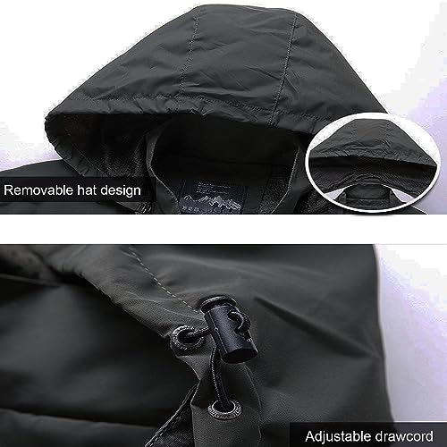 Windbreaker Jackets for Men Custom Logo Workwear Personalized Lightweight Zip Outdoor Rain Coat4