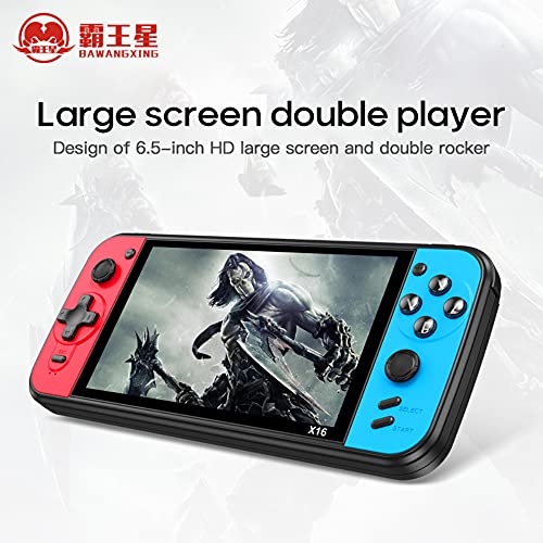 Console de jogos portátil, clássico nostálgico de 16,5 cm, console de videogame duplo 8G embutido 50