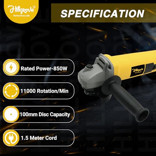 Image of Angle Grinder Machine (Yellow)