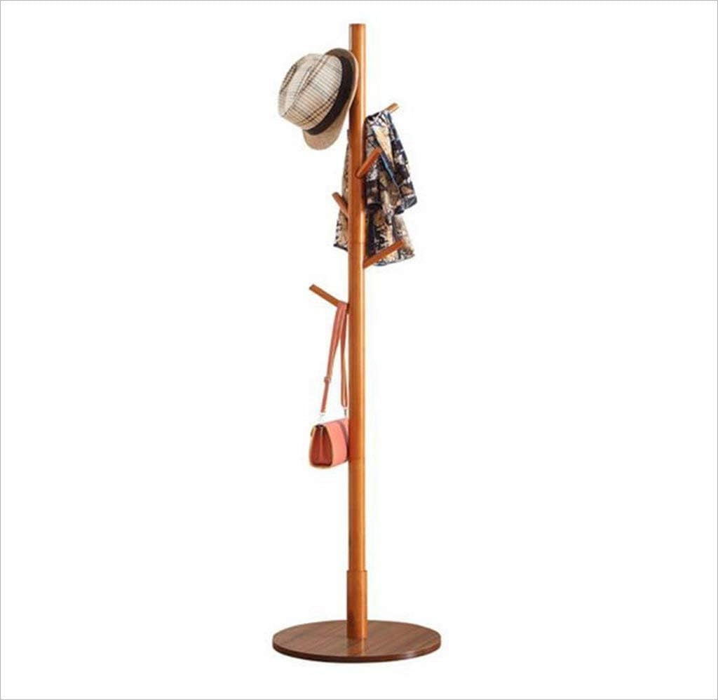 Coat Rack Solid Wood Free Standing Coat and Hat Rack Compatible with Garage Foyer Office Closet/Free Standing Coat Rack Light Wood Portable Coat Rack Tower Coat Rack