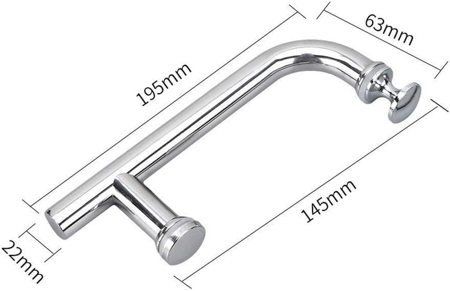 Handle for Glass Doors and Shower Doors,Shower Glass Door Handle Bath Grab Bar Stainless Steel Polished Push and Pull Handle Sets/1Psc