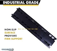 Vista 5 de Kable Kontrol Atlas - Rampa protectora de cable resistente, 2 canales, 1 unidad, 40 pulgadas de largo, negro y amarillo, capacidad de 24,000 libras