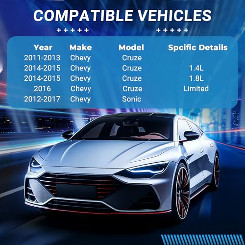 Image of Front Brake Pads Set Compatible with Chevy Cruze Limited Sonic, Chevy Cruze 1.4L 1.8L Automotive Replacement Brake Pads Semi-Metallic D1522