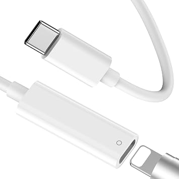 COOYA USB-C to Pencil Adapter for Apple Pencil 1st Gen, 3.3ft USB C to Pencil Chager Adapter Special for iPad 10th 11A16 Charging/Pairing with iPencil 1st, for Lightning to Type-C Cable Connector