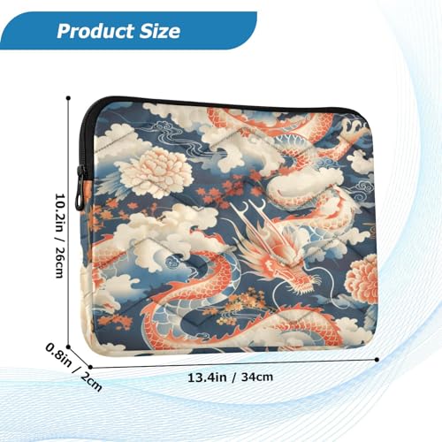 Funda para portátil 13-14 pulgadas Japón Dragons impermeable y resistente miniatura 3