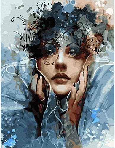 Teinsnis Paint by Number for Adults Canvas, Girls Adult Paint by Number Kits on Canvas, DIY Acrylic Paint by Numbers, Digital Oil Number Painting Kits for Home Decor Gift 16"x20"