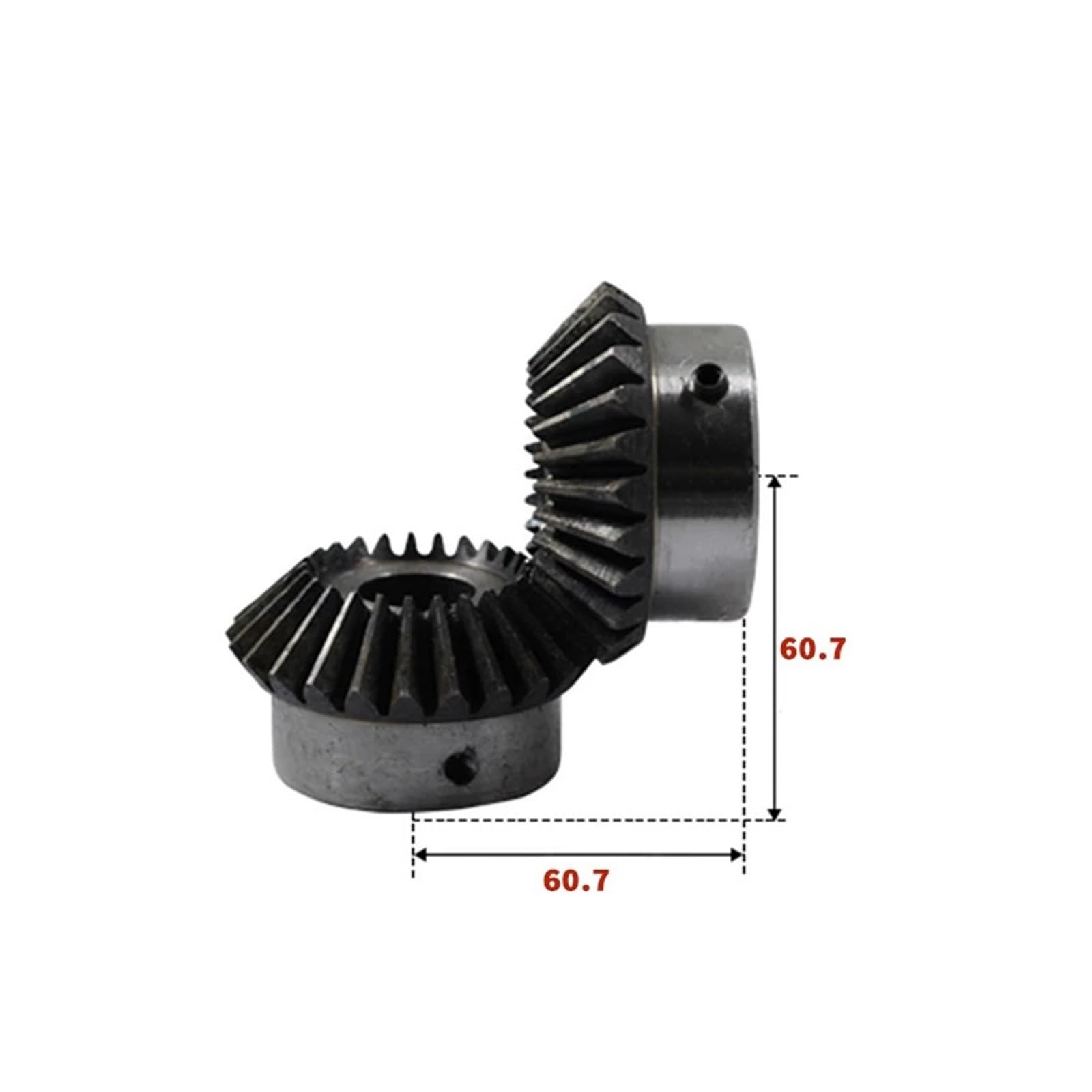 Bevel Gear Pinion Hardware Mechanical 2pcs Bevel Gear 2.5M 30Teeth Inner Hole 15/17/18/20/22/25/28/30/32/35mm Gear 90 Degrees Meshing Angle Steel Gears Screw Hole M6(35mm Keyway 10mm)