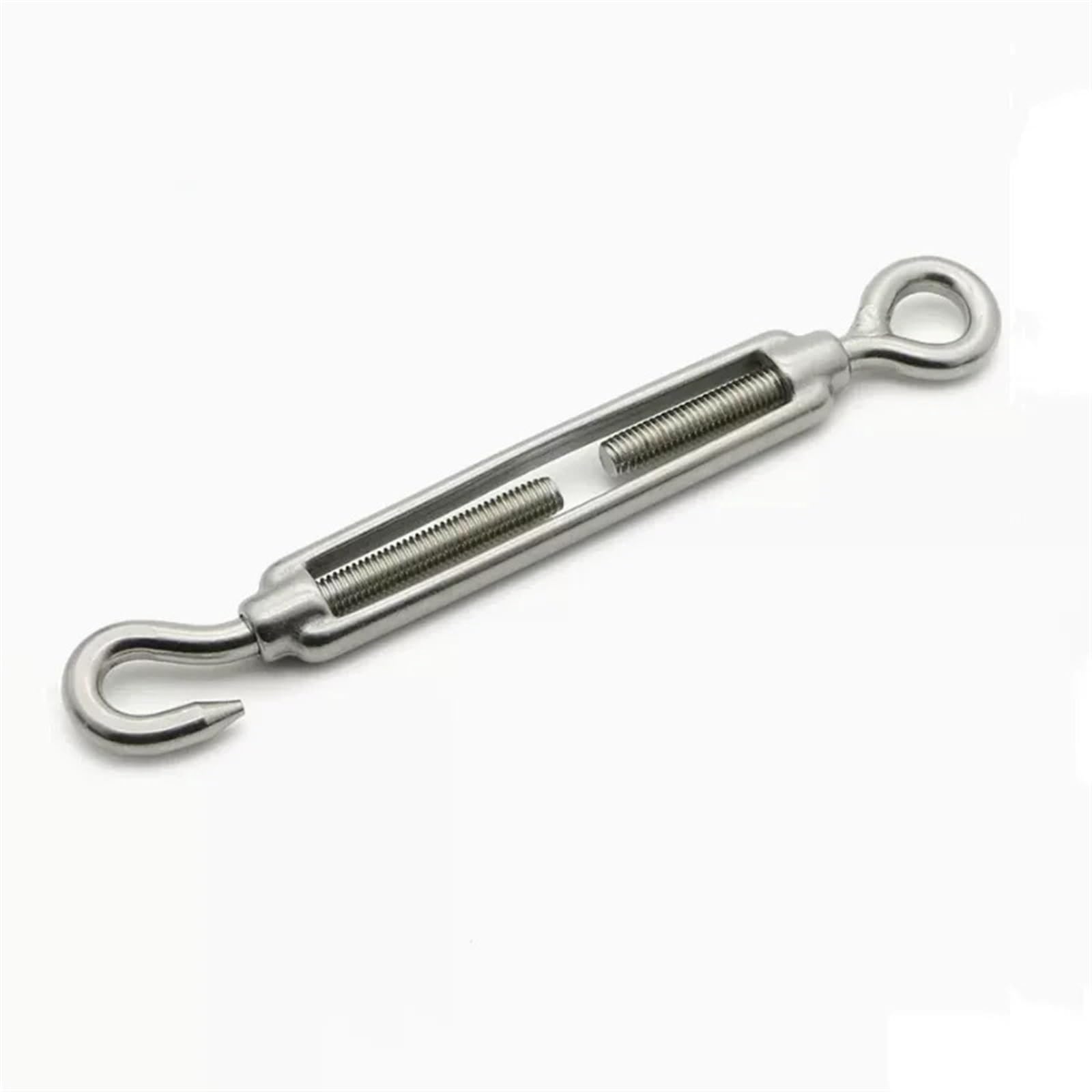 PULaif Turnbuckle Wire Tensioner, 304 Stainless Steel Turnbuckle Wire Tensioner Hook Eye M4 M5 M6 M8 M10(M10)