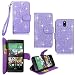 HTC Desire 610 Case - Cellularvilla Pu Leather Wallet Card Flip Open Pocket Case Cover Pouch for HTC Desire 610 (Purple Glitter)