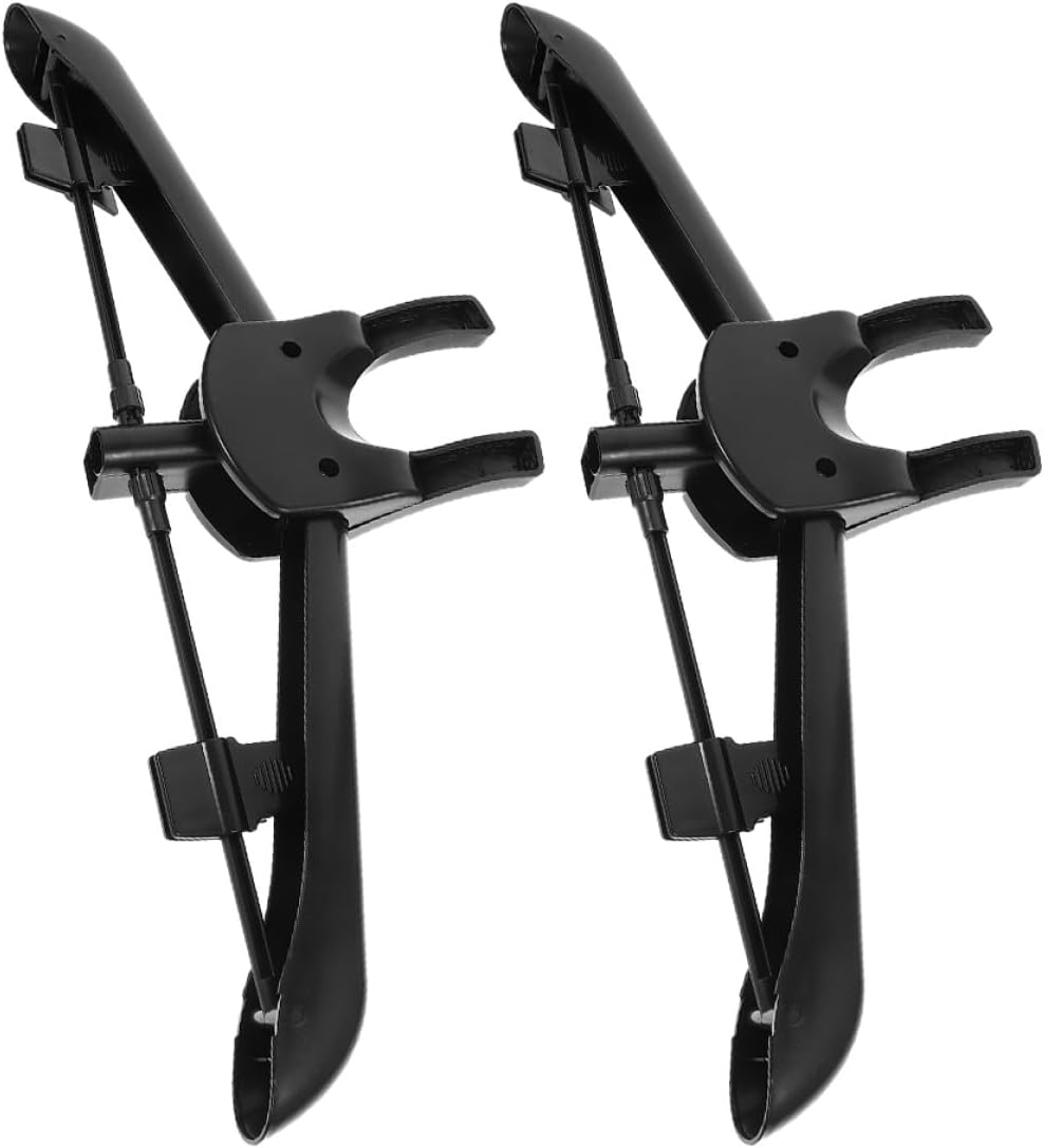 Foldable Garment Steamer Hanger Rack for Pants and Skirts, Portable Clothes Ironing Rack Accessory, 2pcs Black Folding Clothes Hangers for Handheld Steamers
