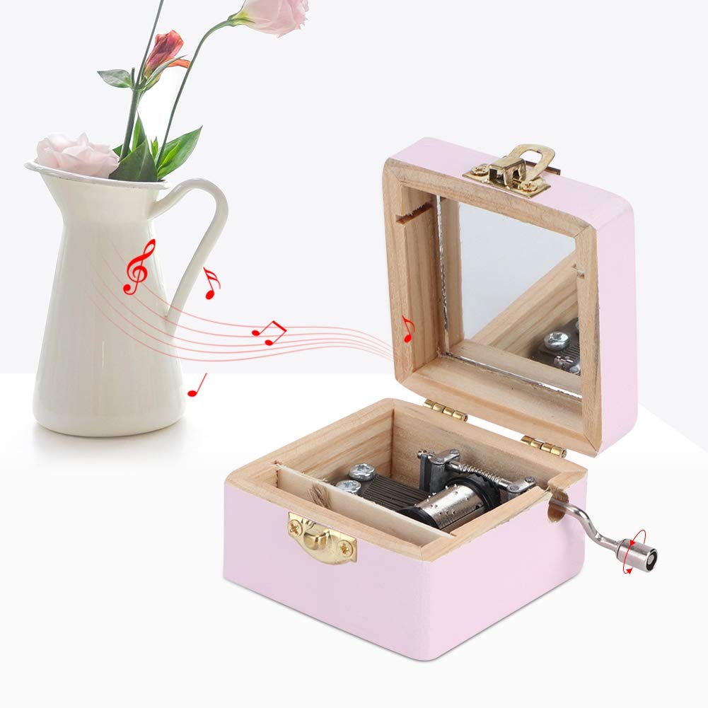 Carillon A Manovella In Legno - Musica "Happy Birthday", Regalo Compleanno - Foto 8