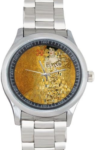 Mens Waterproof Watch Portrait Of Adele Bloch Bauer Gustav Klimt Painting Metal Quartz Wrist Watch