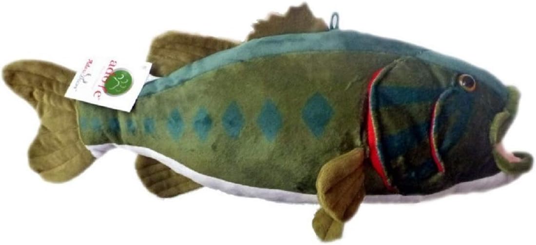 Adore 17" Cranky The Largemouth Bass Fish Stuffed Animal Plush Walltoy Wall Mount