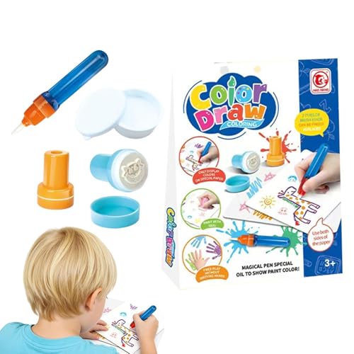 Plantillas para rotuladores y sellos textiles en kit de actividades artísticas para viajes 8