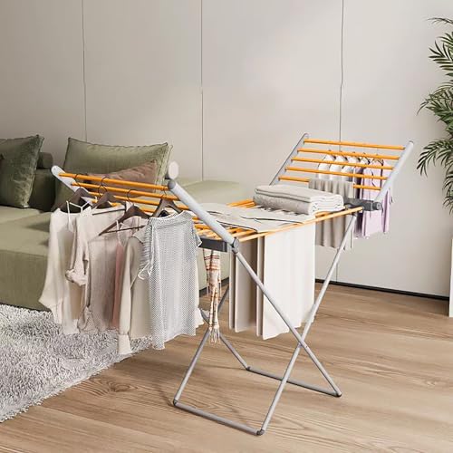 yariwiz (1 Pack) Heated Clothes Drying Rack, Folding...