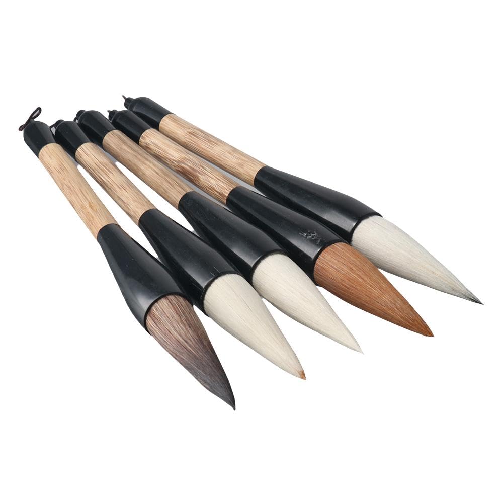 Pinceaux de calligraphie chinoise de 23 cm en bois artificiel de haute densité