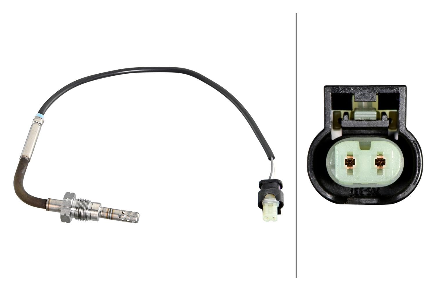 Hella 6PT 358 226-131 Sensor, Exhaust Gas Temperature, 2-Pole, Screwed, Cable: 295 mm
